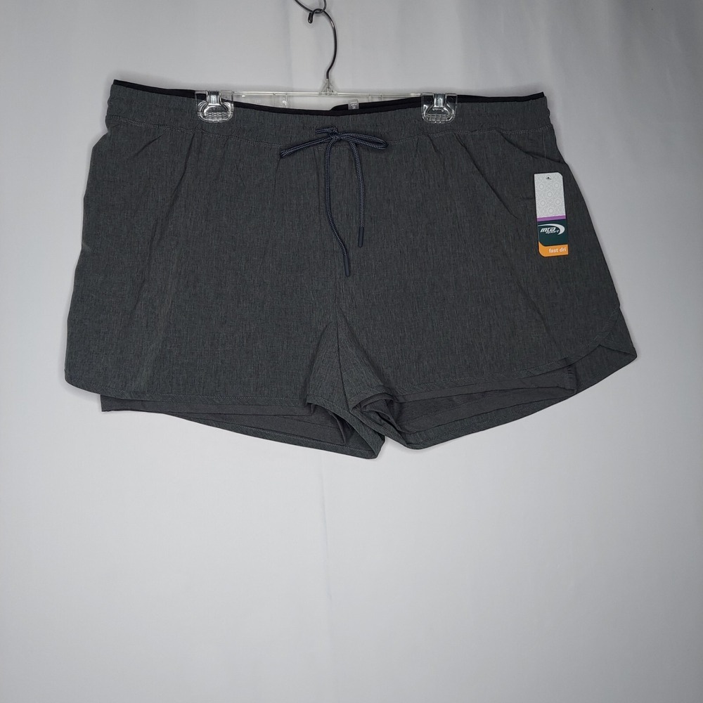 Mta Sport Shorts Women 2X Gray Runner Athletic Work-Out